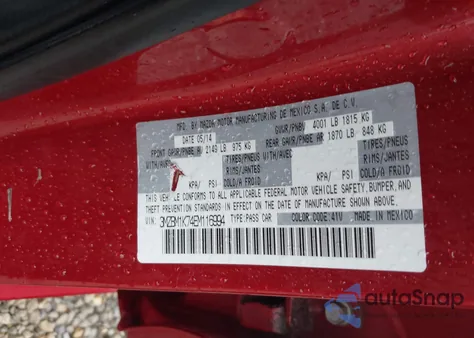 2014 Mazda Mazda3 I Sport из США, поврежденный, VIN 3MZBM1K74EM116994